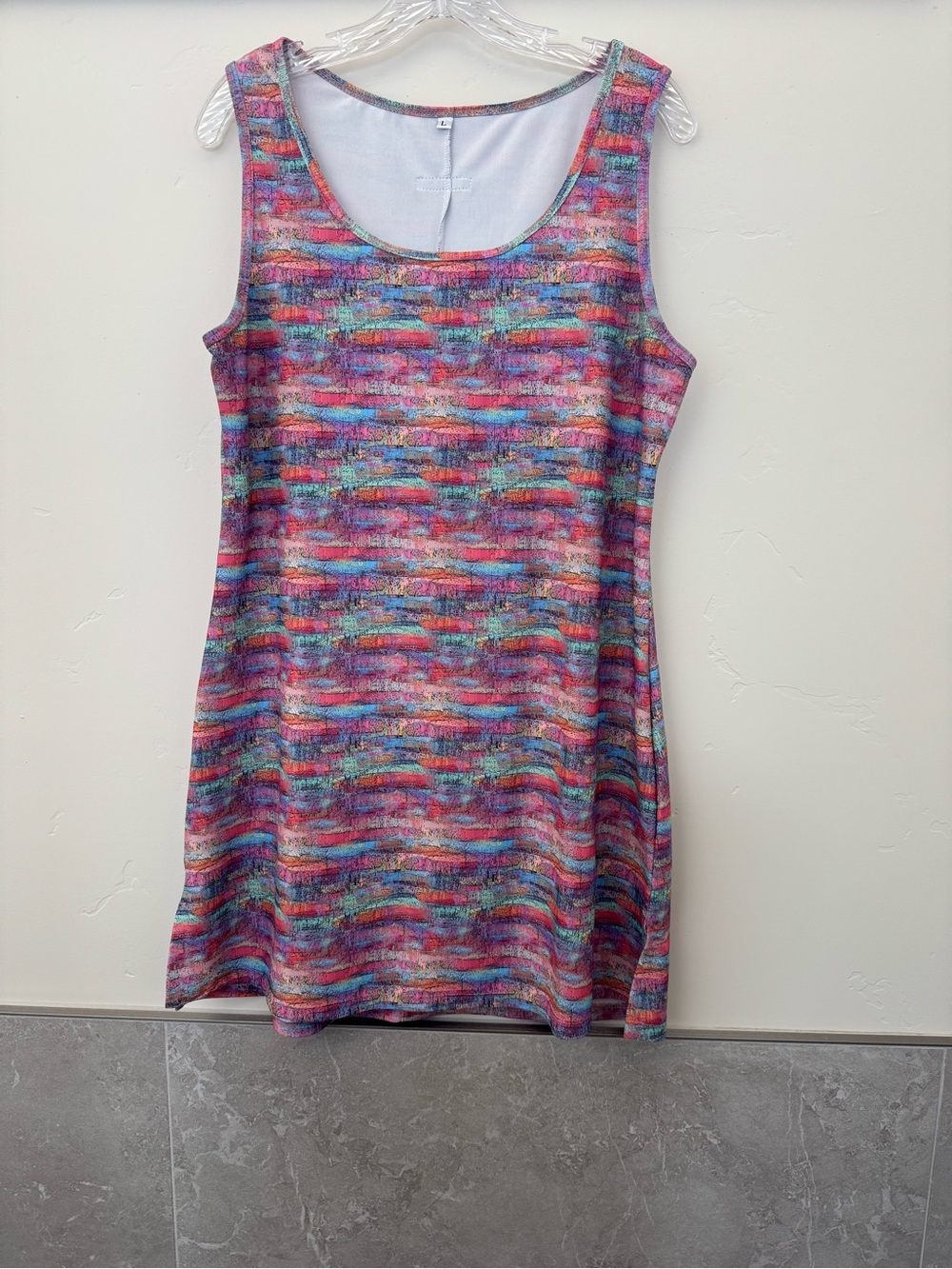 Nuu Muu Multicolor Scoop Neck Midi Dress Large